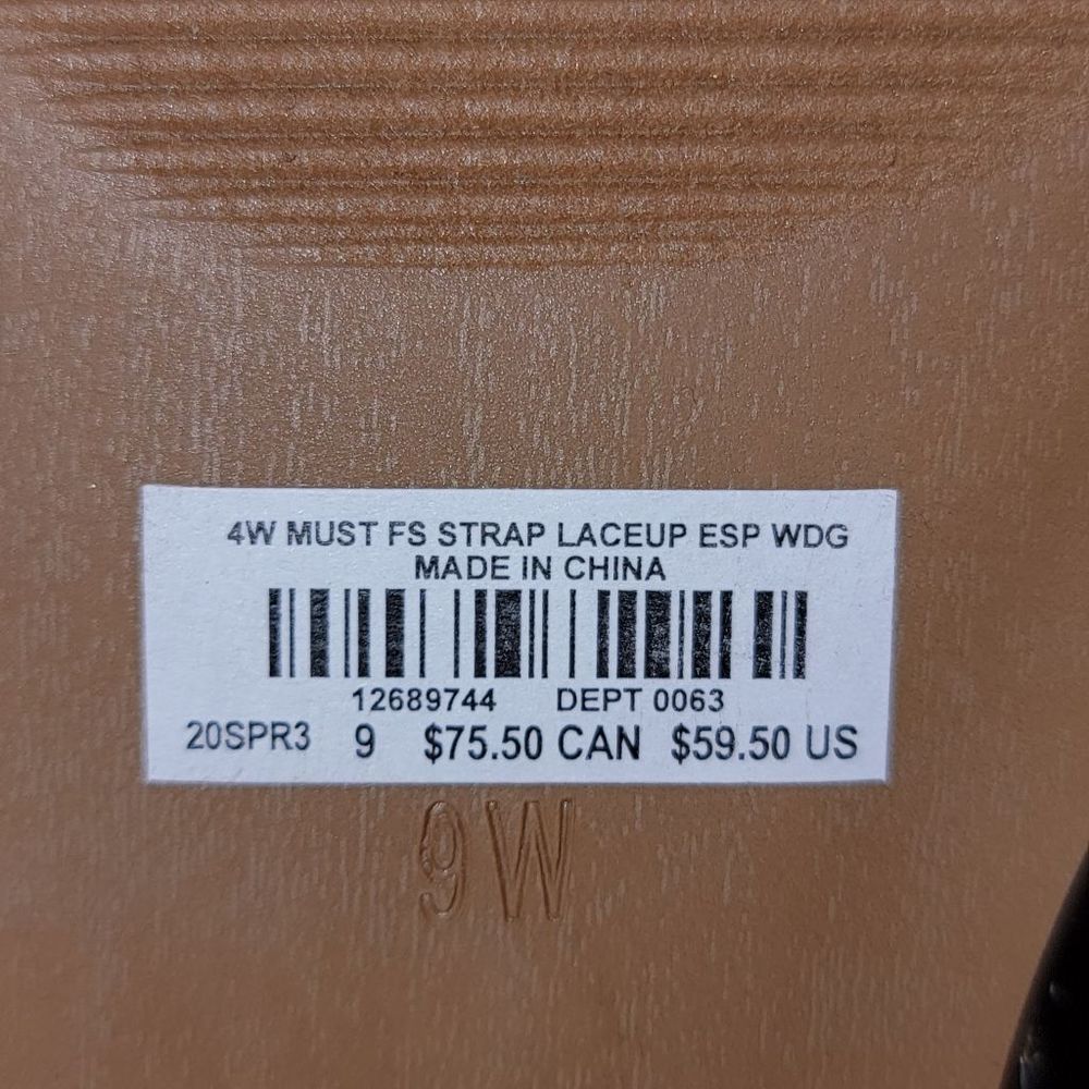 NWT Torrid Womens Mustard Lace Up Espadrille Wedge Sandals 9W 9 - Picture 3 of 8